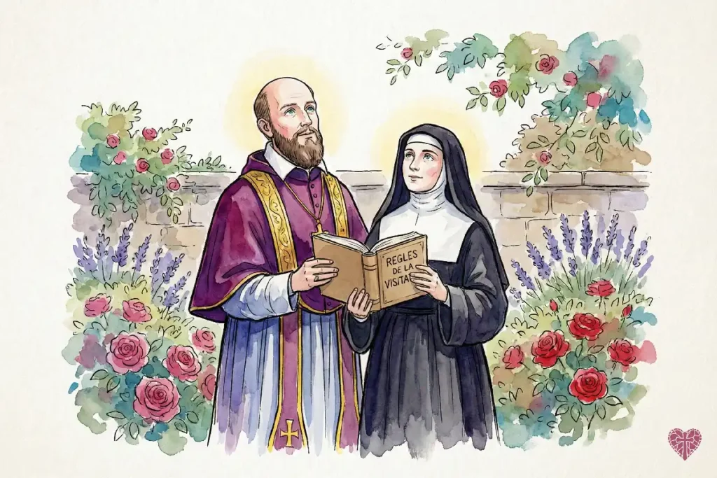 San Francisco de Sales y Santa Juana de Chantal, fundadores de la Orden de la Visitación