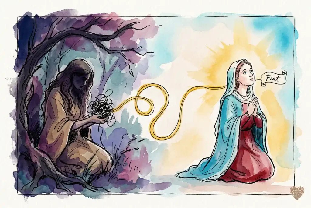 El Fiat de María como la nueva Eva que desata el nudo de la desobediencia