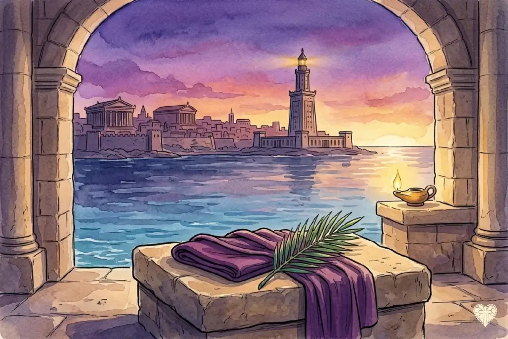 Paisaje simbólico de Alejandría, lugar del martirio de San Marcos Evangelista